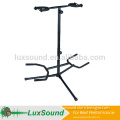 vertical double guitar stand with neck clip tripod folded guitar stand